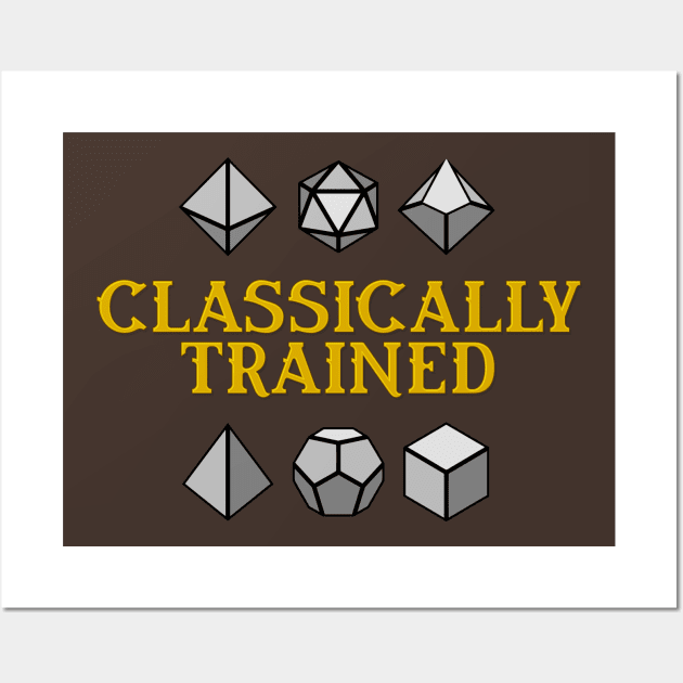 Classically Trained DnD Dice Wall Art by retrochris